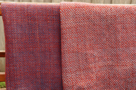 omslagdoek rood blauw 85x190