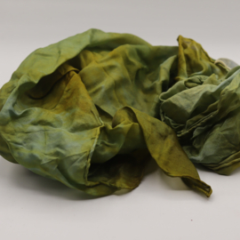 Zijden sjaal groen/olijfgroen  55x55