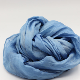 Zijden sjaal  blauw  45x180