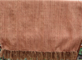 omslag doek  bruin met zalm 75x185