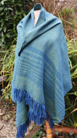 omslag doek  blauw/bruin 80x180