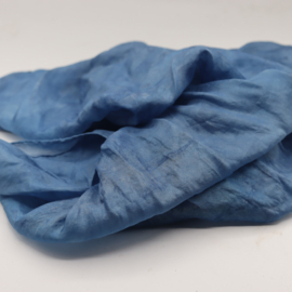 Zijden sjaal blauw   55x55