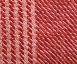 omslag doek  rood/zalm  75x190