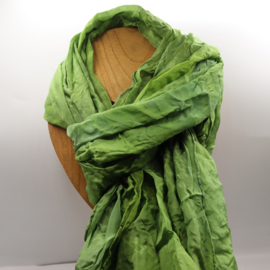 Zijden sjaal groen   90x200