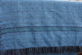 omslag doek diamantkeper blauw/petrol 80x180