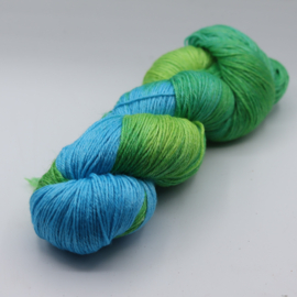 Sokkenwol groen blauw