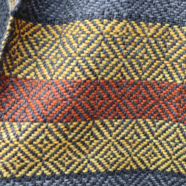 omslagdoek grijs en oranje   85x190