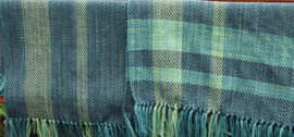 omslag doek   groen/grijs 70x180