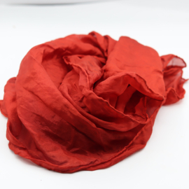 Zijden sjaal rood  55x55