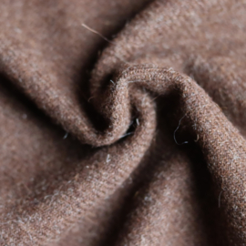 2/2 twill wol  natuur donker bruin