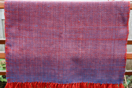 omslagdoek rood blauw 85x190
