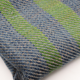 omslag doek  blauwgroen met grijs 70x180