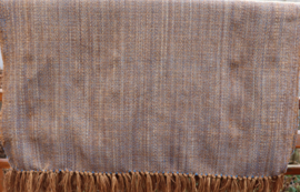omslag doek  bruin met blauw 75x185