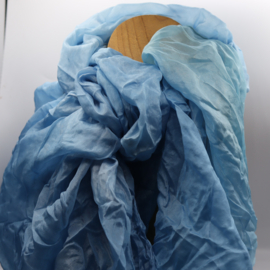 Zijden sjaal  blauw 90x200
