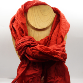 Zijden sjaal rood  45x180