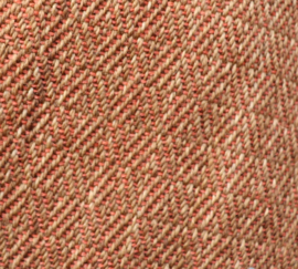 omslag doek  bruin met zalm 75x185