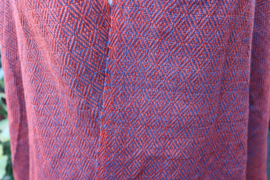 omslagdoek rood blauw 60x180