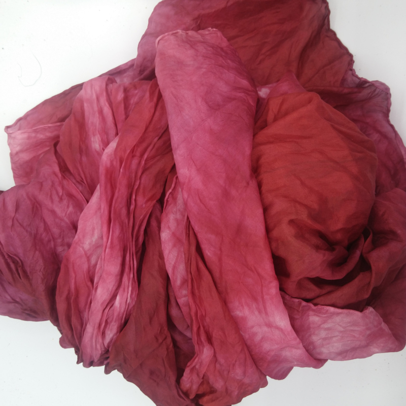 Zijden sjaal roze 90x200