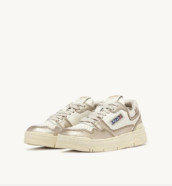 autry CLC MB01 low PLATINUM LEATHER AND SUEDE