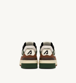 Autry CLC UN03 low EBONY AND MILITARY GREEN SUEDE AND NUBUCK