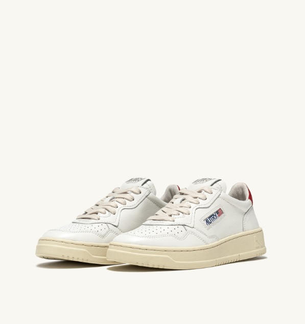 Autry - LL21 - Medalist - White / Red Leather