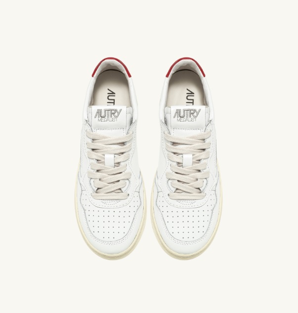 Autry - LL21 - Medalist - White / Red Leather