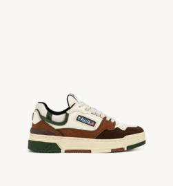Autry CLC UN03 low EBONY AND MILITARY GREEN SUEDE AND NUBUCK