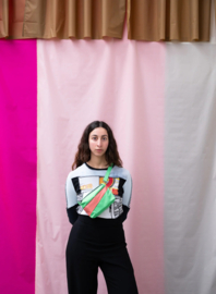 Susan Bijl - the New Bum Bag - Greenscreen & Coral SMALL