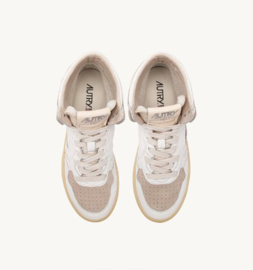 Autry SL01 Medalist mid leather suede white/ beige