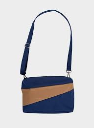 Susan bijl the new bum bag navy & camel medium