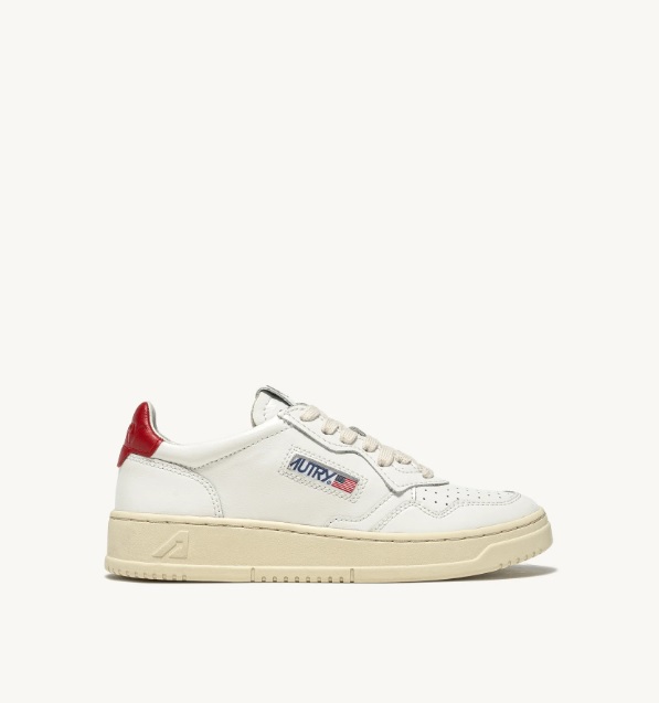 Autry - LL21 - Medalist - White / Red Leather