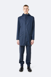 Rains long jacket blue