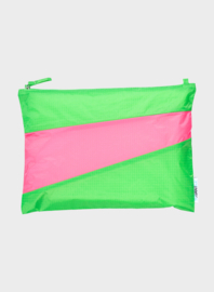 Susan Bijl the new pouch greenscreen & fluo pink large