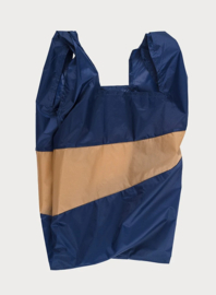 Susan Bijl - The New Shopping Bag - Navy & Camel LARGE