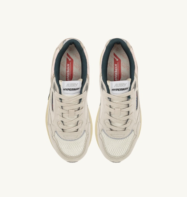 Autry - EH02 - HYPERWAY - WHITE/PINK MESH AND SUEDE