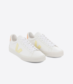 Veja campo chromefree leather white sun peach