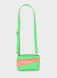 Susan Bijl - the New Bum Bag - Greenscreen & Coral SMALL