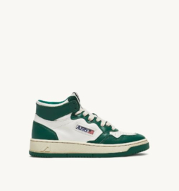 Autry WB03 medalist mid leather white/ green