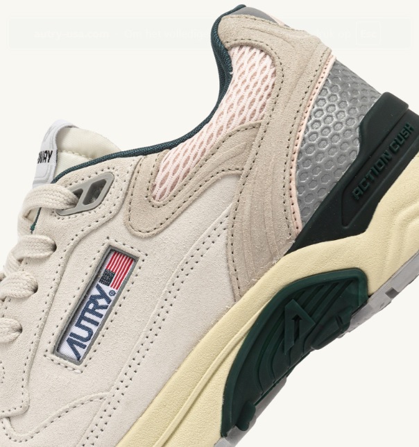 Autry - EH02 - HYPERWAY - WHITE/PINK MESH AND SUEDE