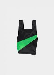 Susan Bijl the new shopping bag black & greenscreen small