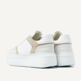 Nubikk - Bayou Platform - White leather / taupe