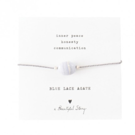 A beautiful story Blue lace agate armband