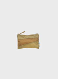 SUSAN BIJL THE NEW POUCH MOSS & CAMEL SMALL