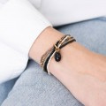 A beautiful story Nirmala black onyx gold armband