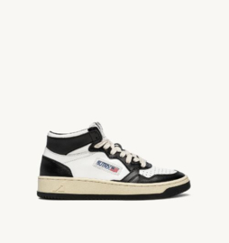 autry WB01 medalist mid leather white/ black