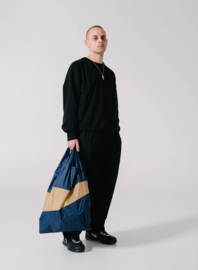 Susan Bijl - The New Shopping Bag - Navy & Camel LARGE