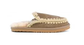 Suede slipper full eskimo stitch - Elephant Grey