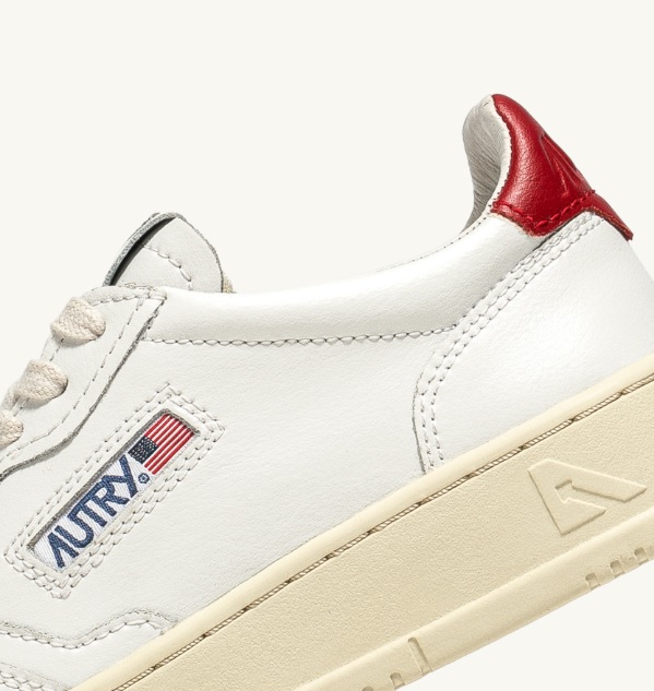 Autry - LL21 - Medalist - White / Red Leather