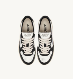 Autry WB01 medalist platform black/ white leather