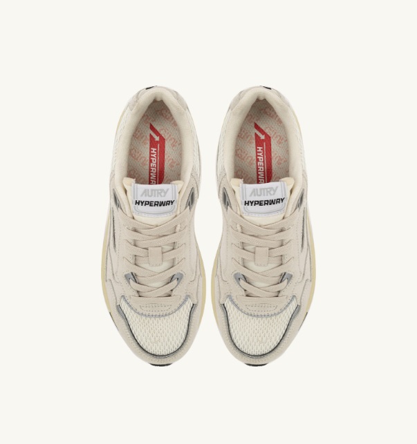 Autry - UM10 - HYPERWAY - WHITE/SILVER MESH AND SUEDE